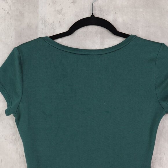 Lulus T Shirt Dress‎ Womens Size Small Green Crew Neck Short Sleeve Knee Length - Picture 6 of 8